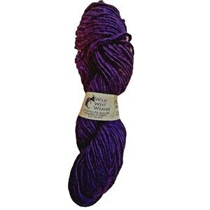 Wild West Weaver Yarn Skein Wool Mohair Navy Blue 1 Ply 4 oz Handspun